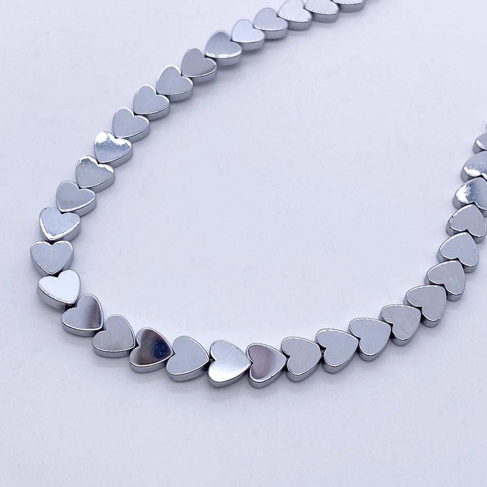 6*2mm Heart Hematite Beads