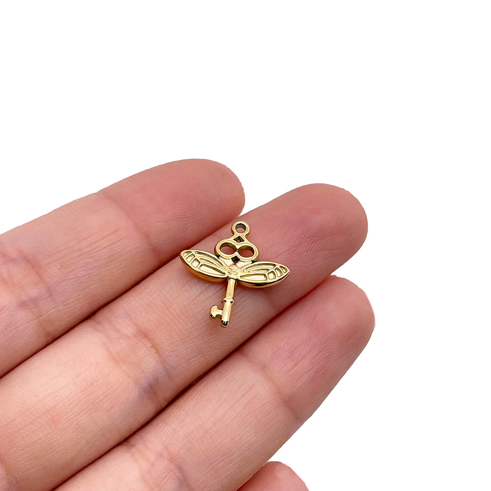 Dragonfly key charm