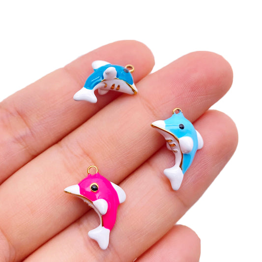 51322 Enamel Dolphin charm