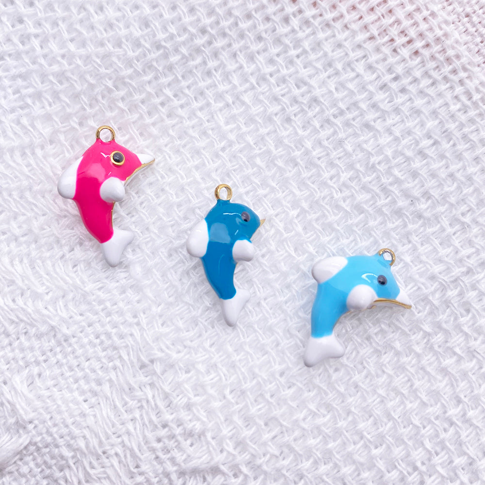 51322 Enamel Dolphin charm