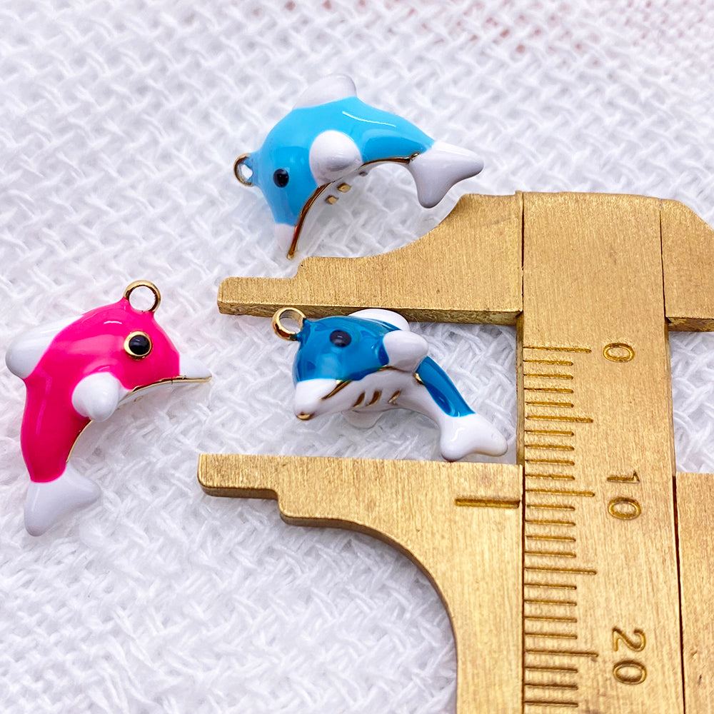 51322 Enamel Dolphin charm