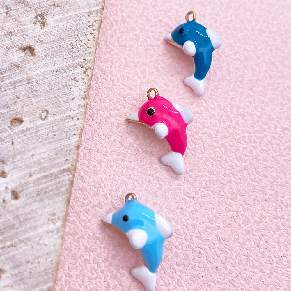 51322 Enamel Dolphin charm