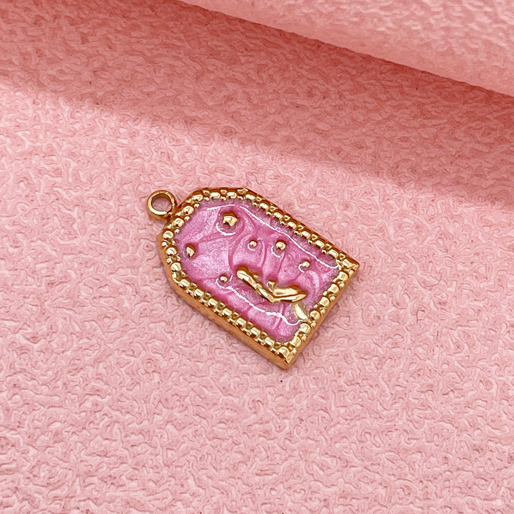 51495 Square Enamel charm
