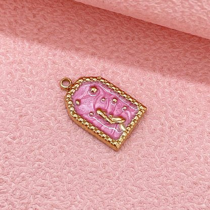51495 Square Enamel charm