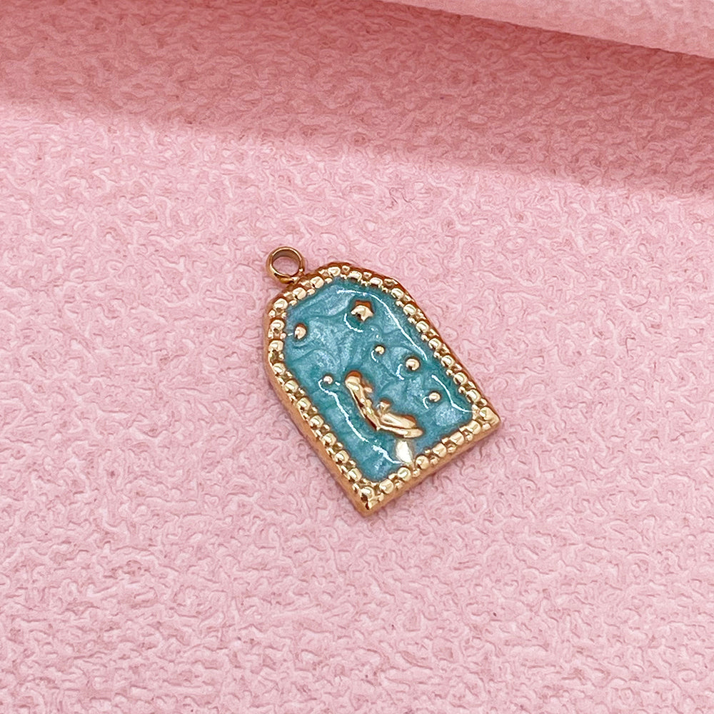 51495 Square Enamel charm
