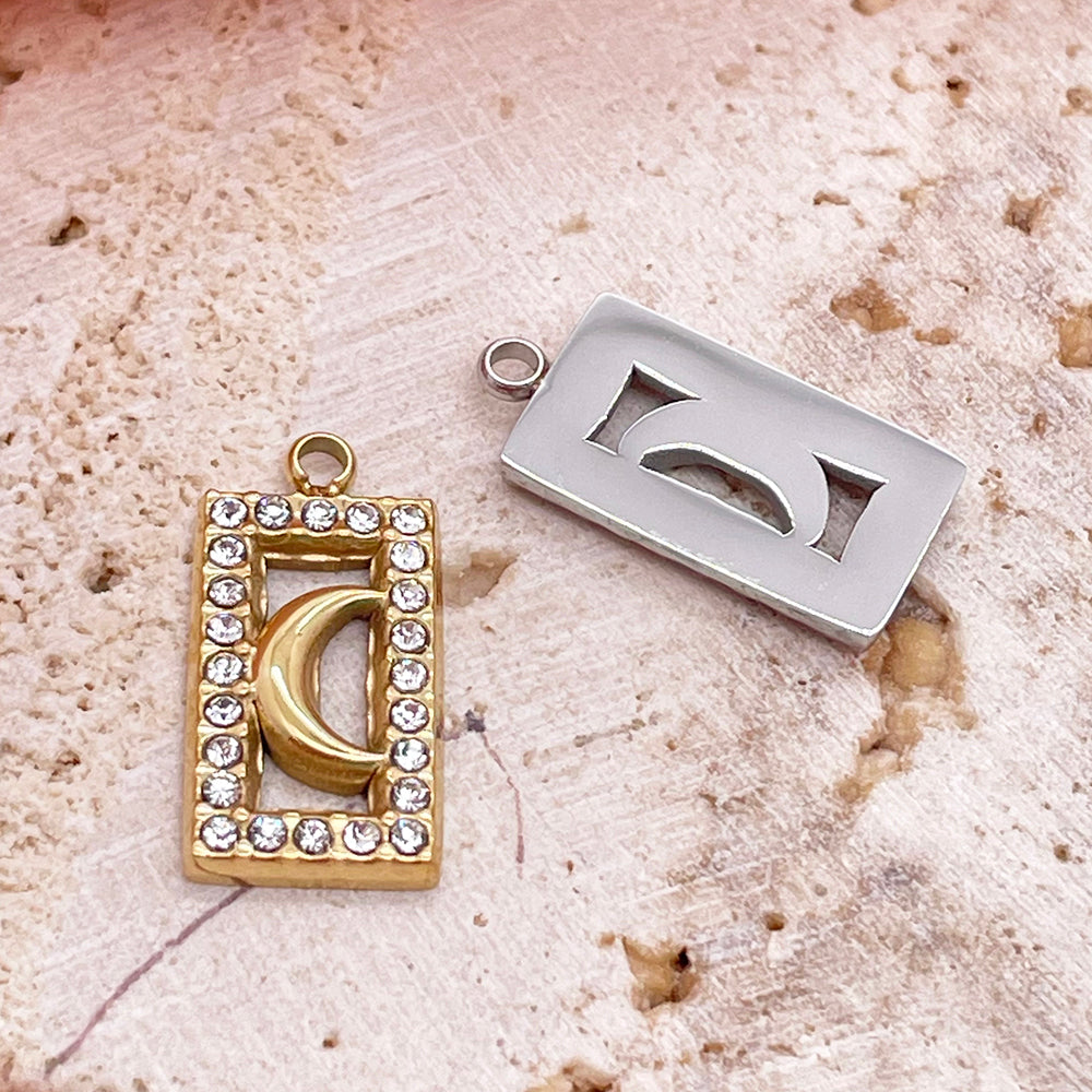 51526 Square diamond moon charm