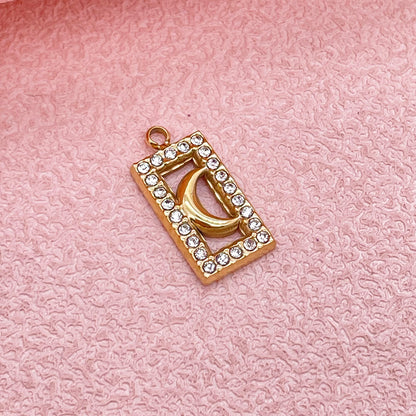 51526 Square diamond moon charm