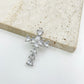 5739 Diamond Heart Cross charm