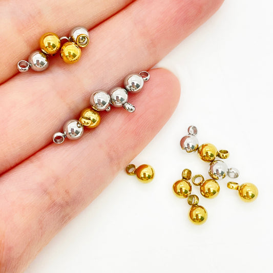 20Pcs/pack Single loop soild beads pendant charm