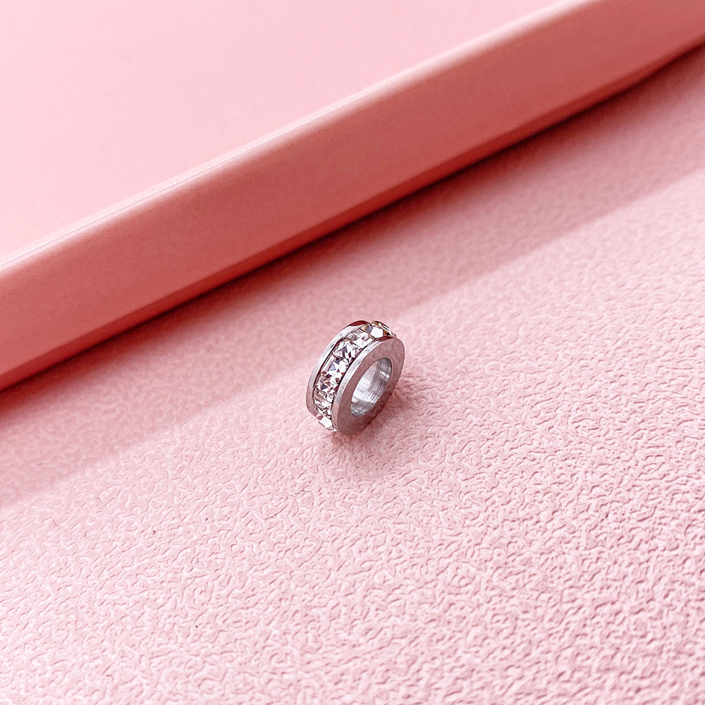 Spacer with diamonds charm