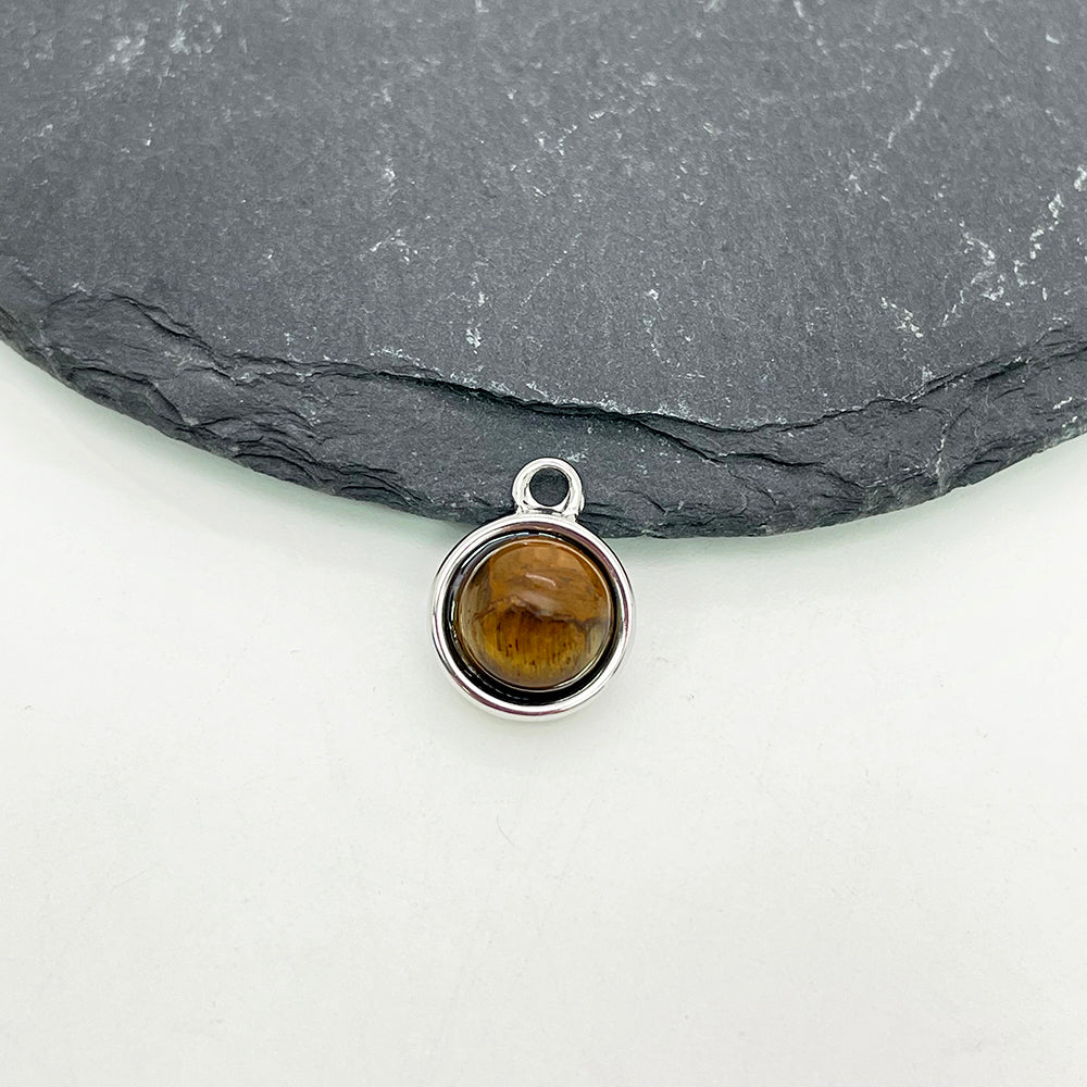 PC044 10mm Tiger eye charm