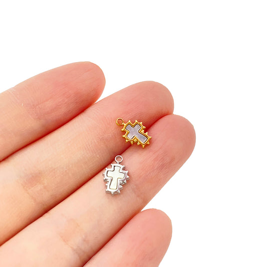 2650 Shell Cross Charm