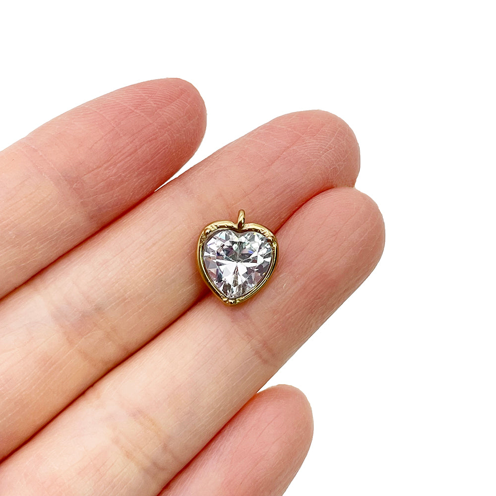 51890 Diamond Heart Charm