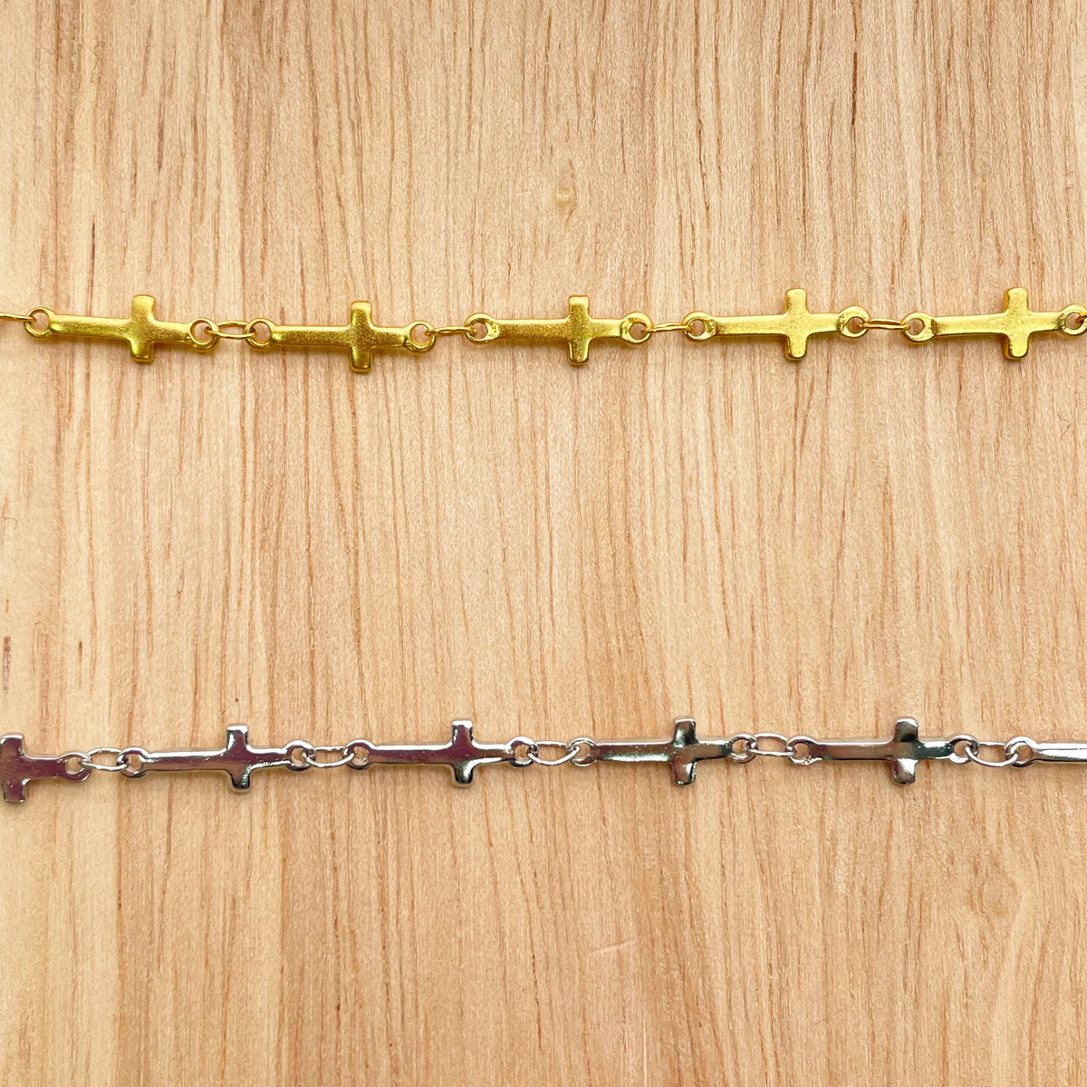 C1139 Leaf /cross chain-Vacuum Plating Waterproof Stainless steel chain