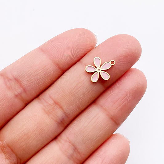 Pink flower charm