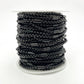 C1609 Square pearl pipe black chain