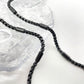 C1609 Square pearl pipe black chain