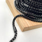 C1609 Square pearl pipe black chain