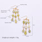 Natural Gemstone Drop Earring,Boho Style Earrings for Beach Girls