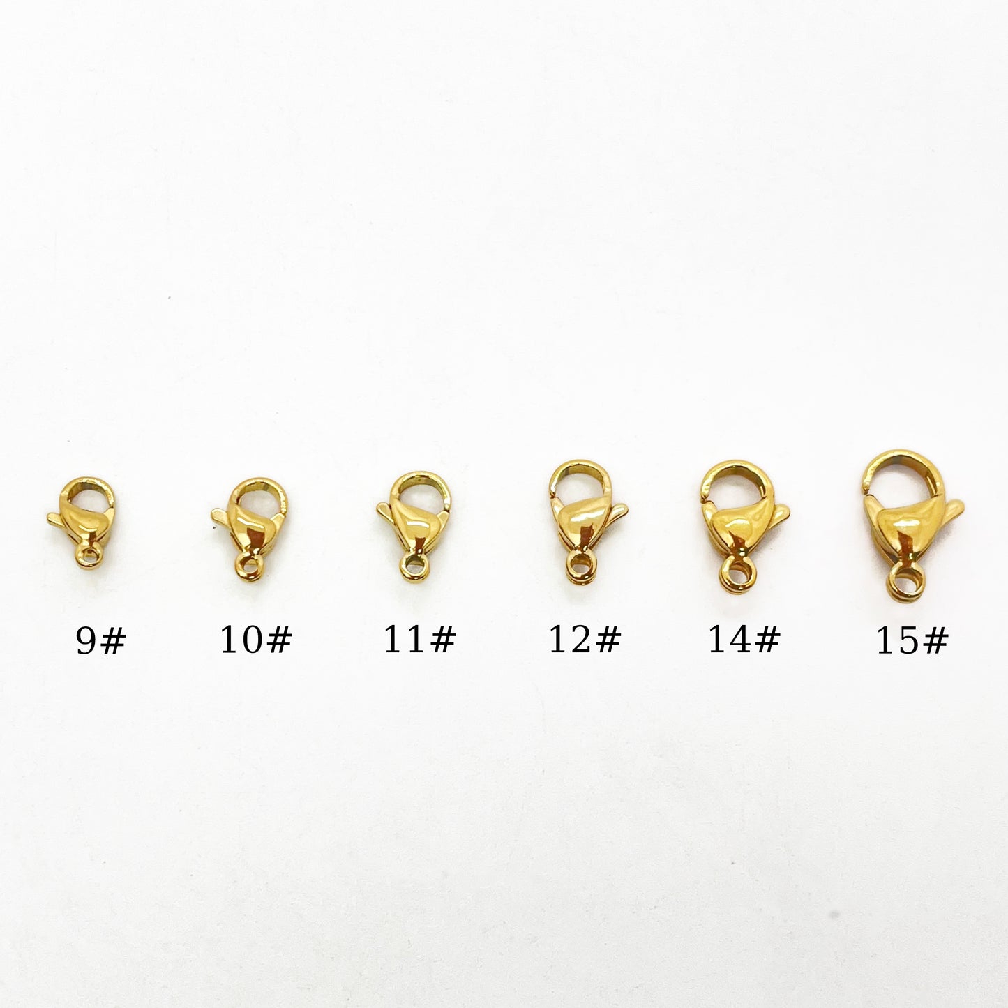 10pcs/pack lobster clasp -Vacuum Plating Waterproof Stainless steel basic accessories