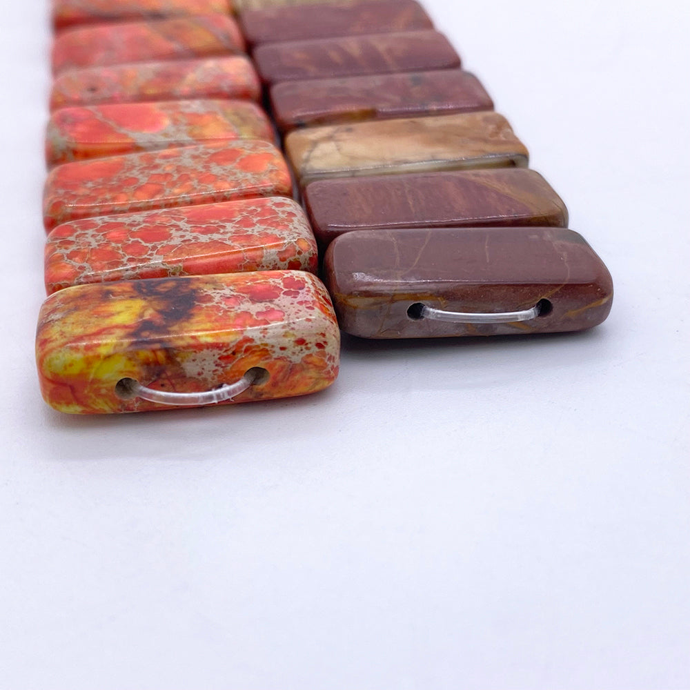 Double-hole Emperor Stone Beads