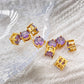 6mm Colorful Zircon Birthstone Charms