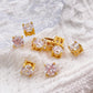 6mm Colorful Zircon Birthstone Charms