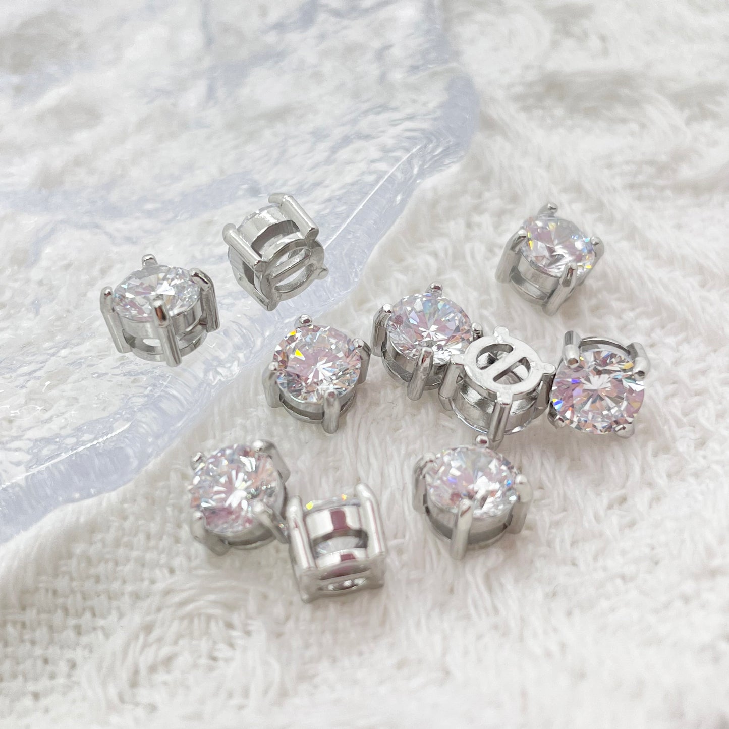 6mm Colorful Zircon Birthstone Charms