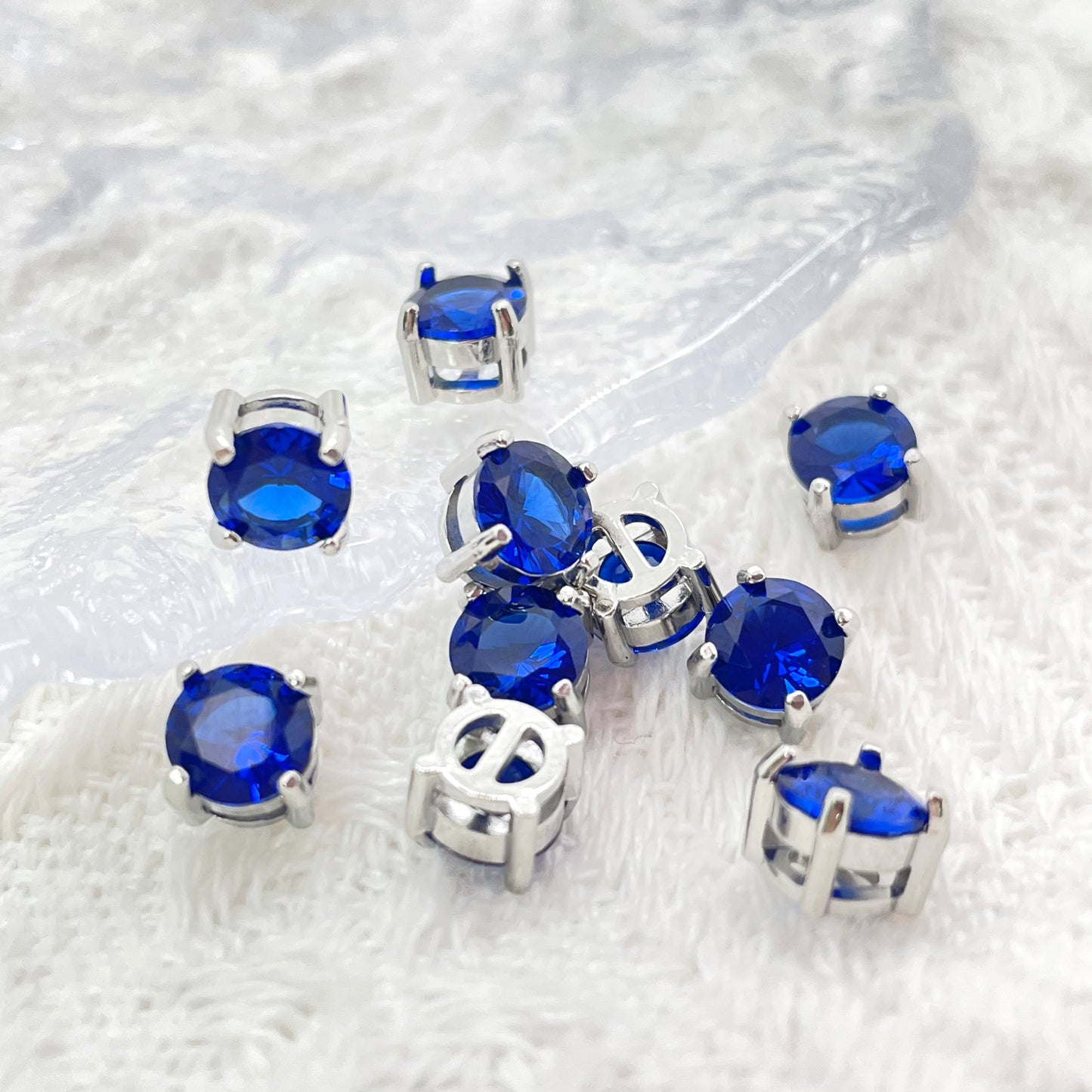 6mm Colorful Zircon Birthstone Charms