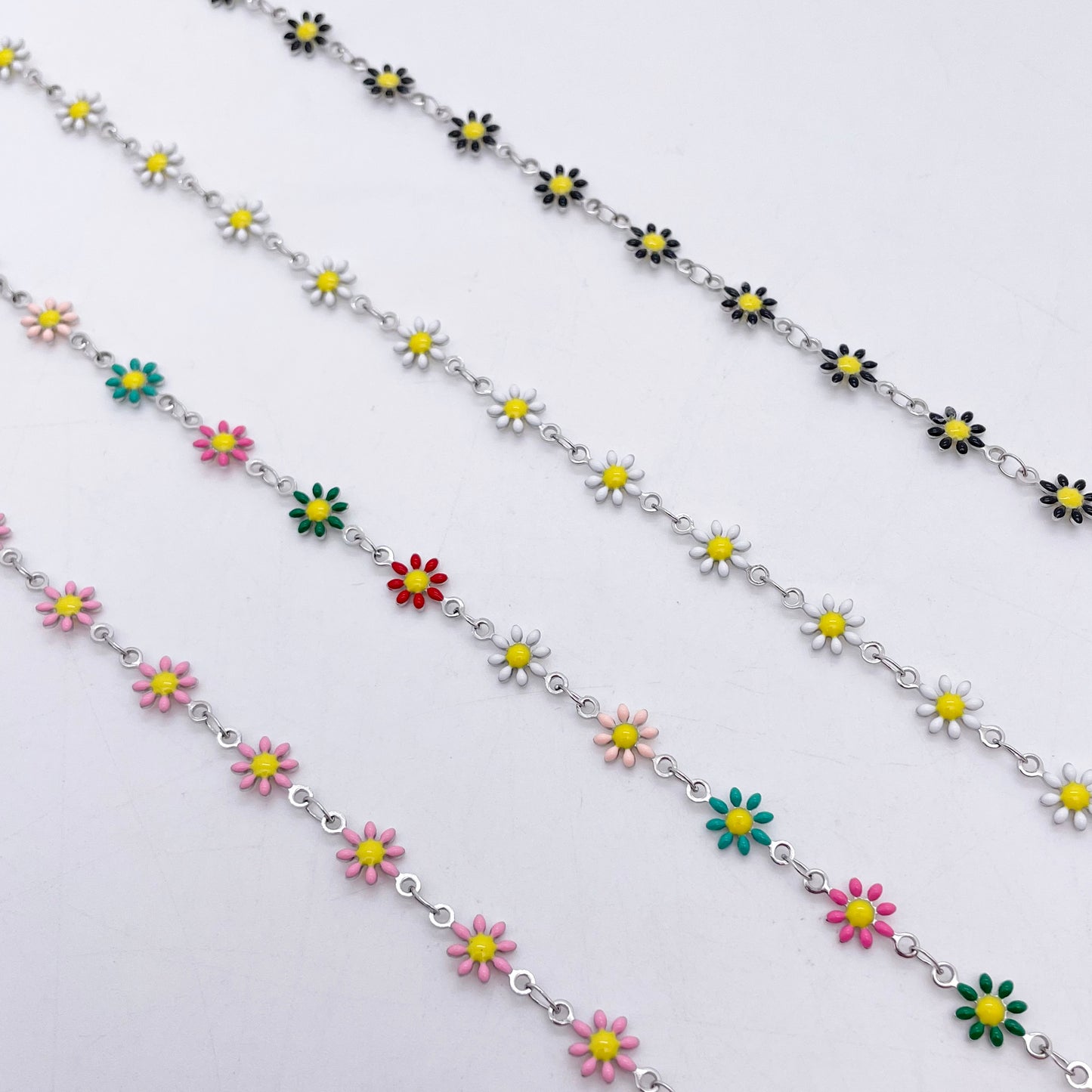 C1388 Enamel daisy chain-Vacuum Plating Waterproof Stainless steel chain