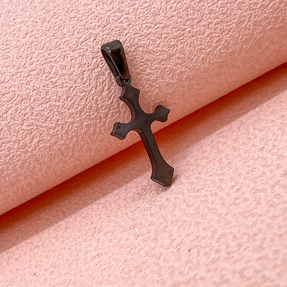 Black cross charm