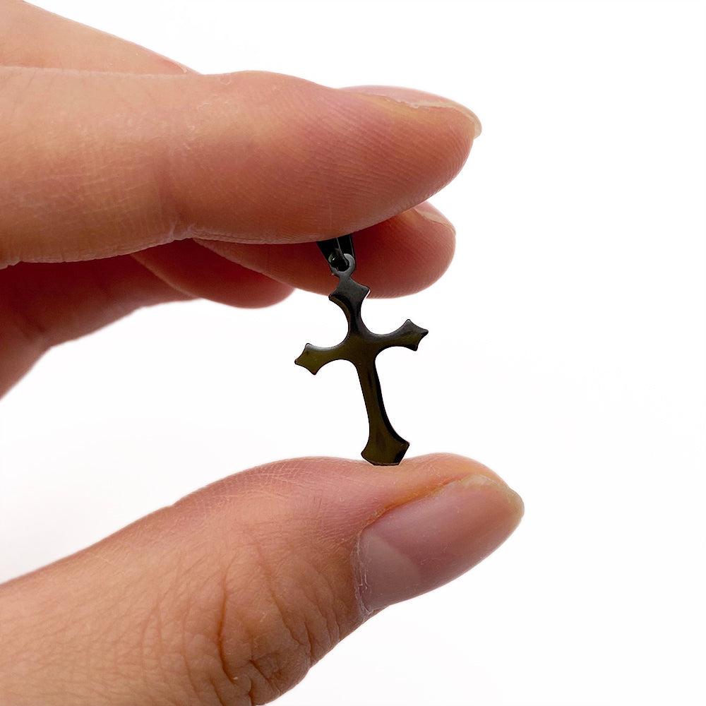 Black cross charm