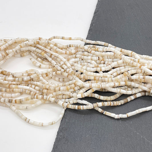 4mm Brown or Black Mother of pearl Shell Sequin Beads
