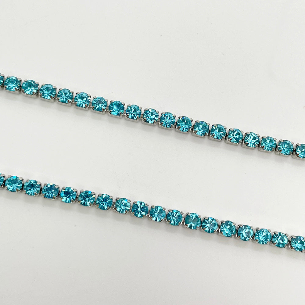 C1445 3mm Colorful Cup Rhinestone Chain/Clawchain