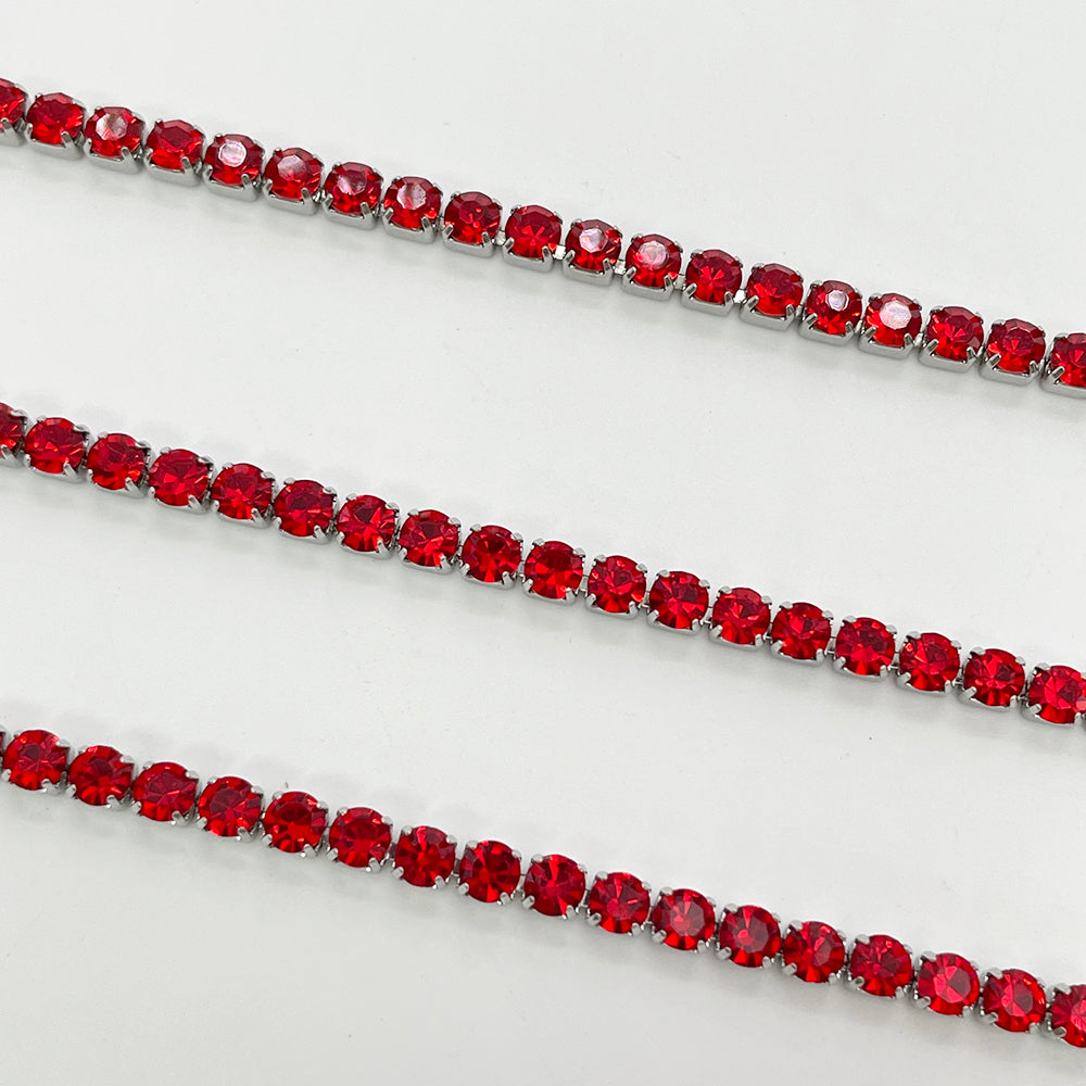 C1445 3mm Colorful Cup Rhinestone Chain/Clawchain