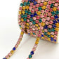 C1445 3mm Colorful Cup Rhinestone Chain/Clawchain