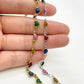 C779 Sparkle Colorful Hearts Chain