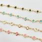 C1689 5.8mm*11mm Enamel Four Leaf Clover Chain
