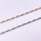 C1175 2.5mm Mini paperclip chain-Vacuum Plating Waterproof Stainless steel chain