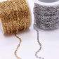 C1175 2.5mm Mini paperclip chain-Vacuum Plating Waterproof Stainless steel chain