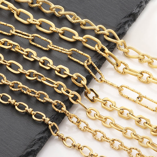 C1540 Chunky chains-Vacuum Plating Waterproof Stainless steel chain