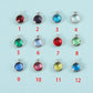 7mm/9mm Glass Birthstone charm