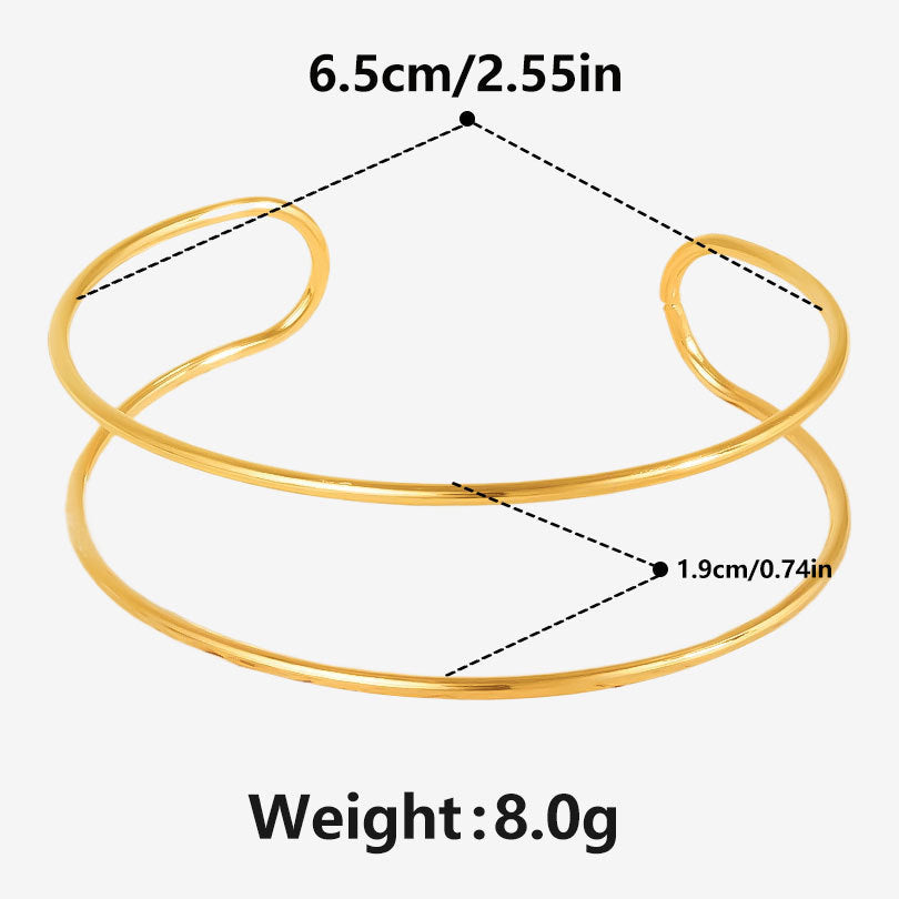 Stainless steel double-layer bracelet