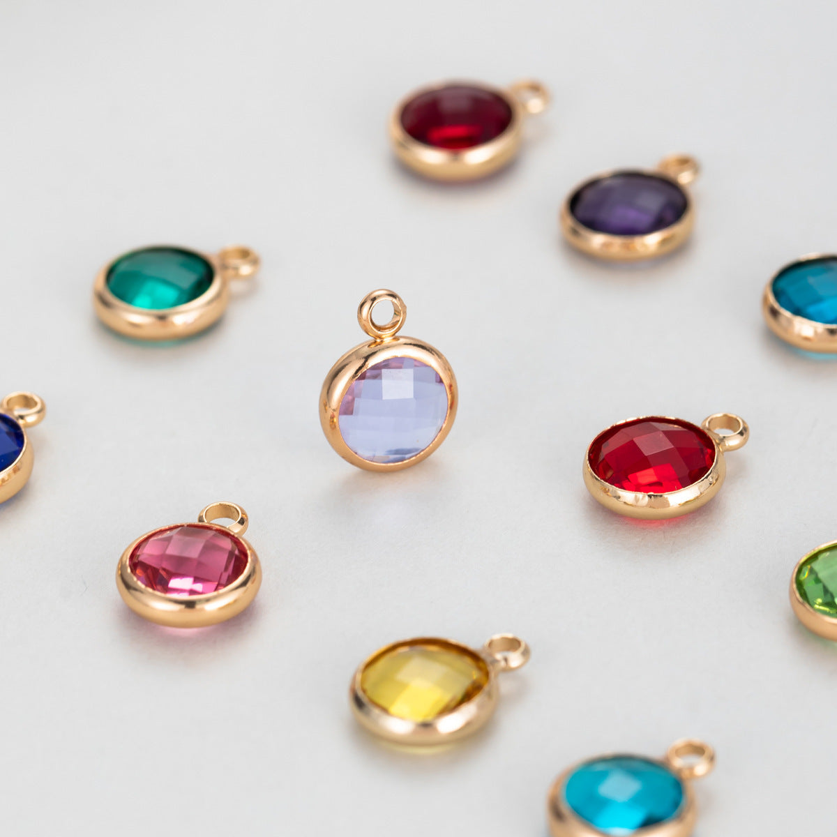 7mm/9mm Glass Birthstone charm