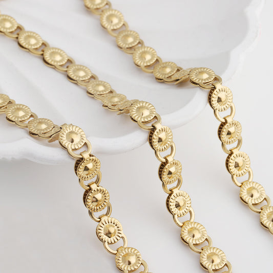C1752 Double-layer round sunflower chain