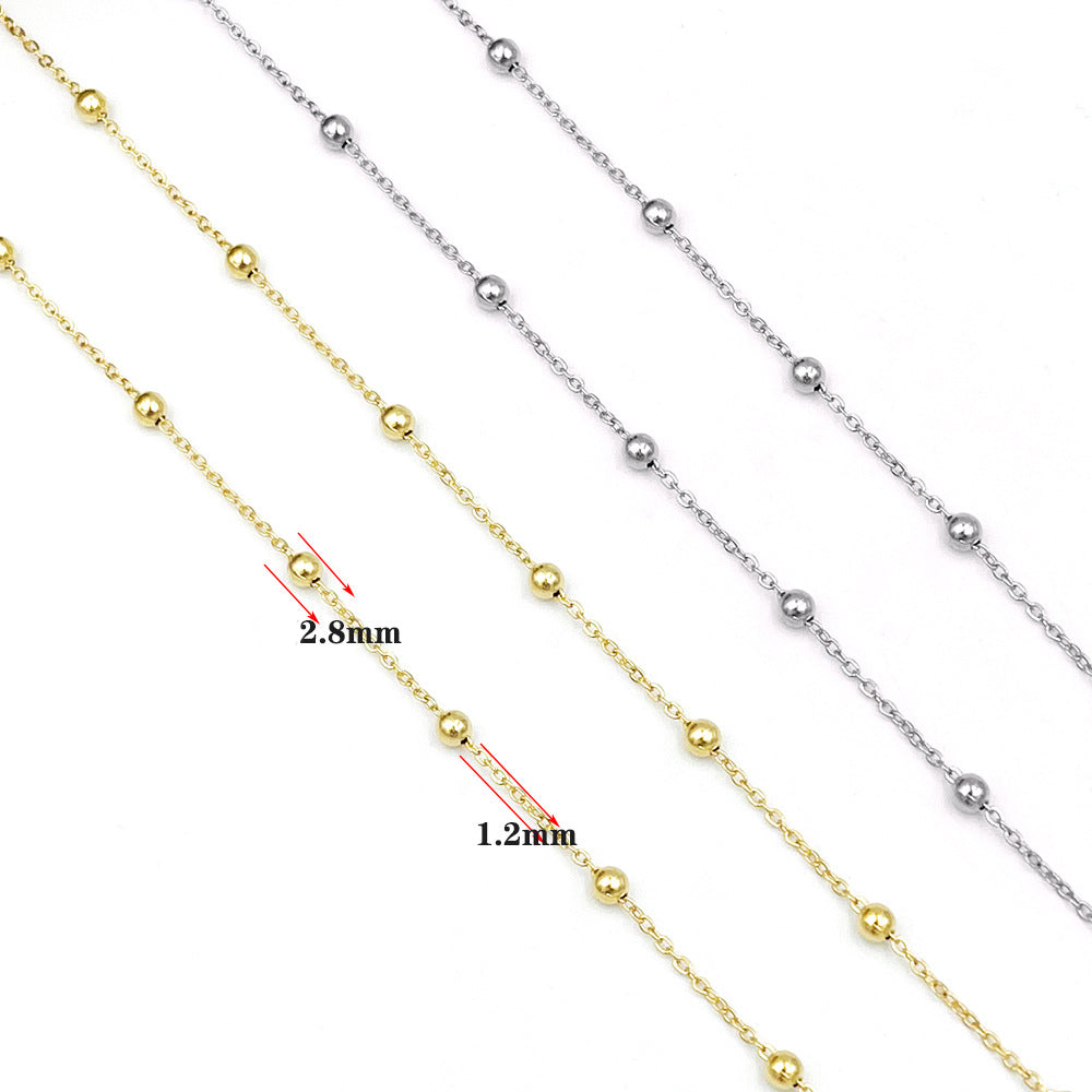 C1166 Ball Chain-Vacuum Plating Waterproof Stainless steel chain