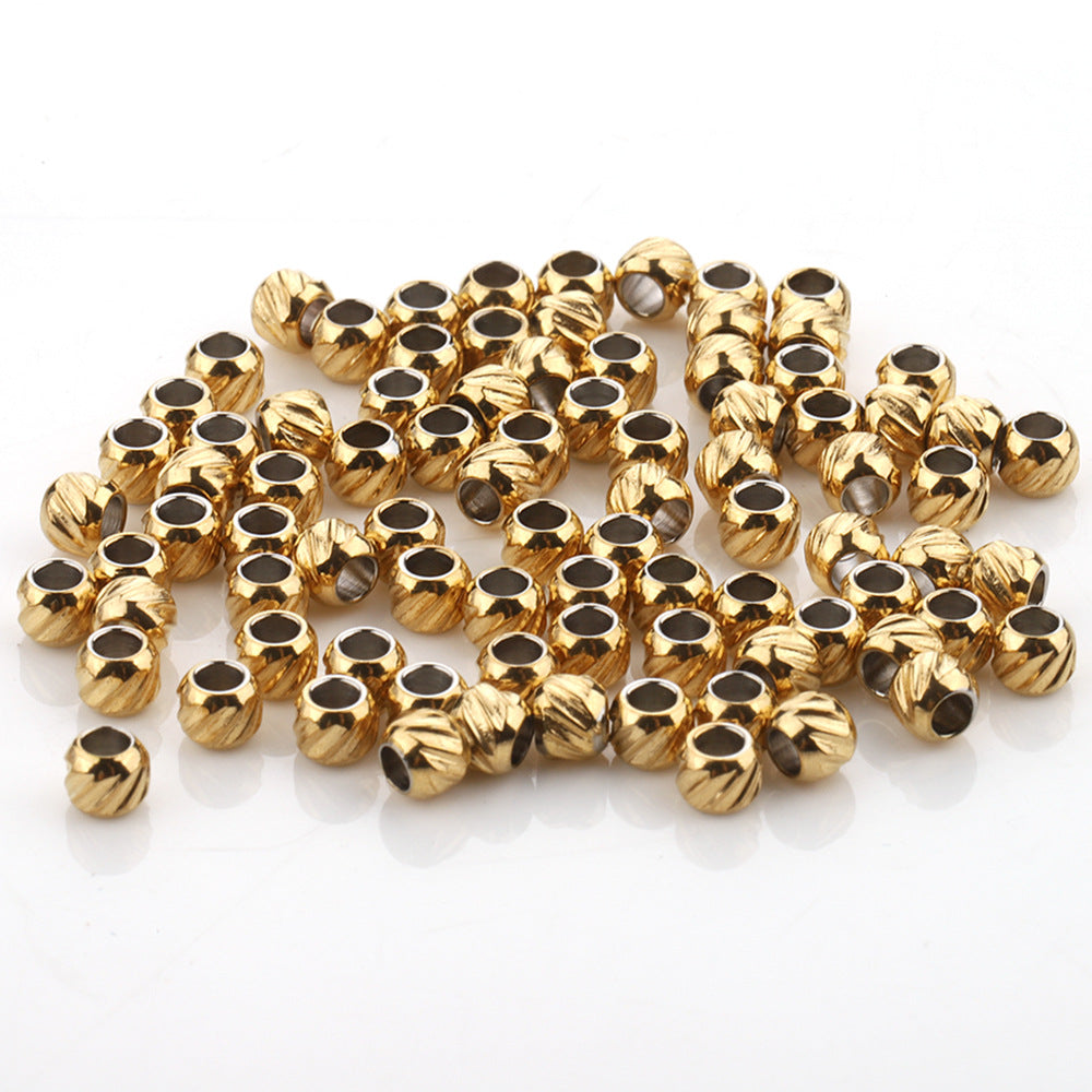 50pcs Metal Pumpkin beads in Stainless Steel for DIY