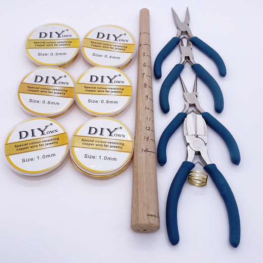Jewelry Making Starter Pack DIY Craft Wire and Tool Kit