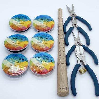 Jewelry Making Starter Pack DIY Craft Wire and Tool Kit