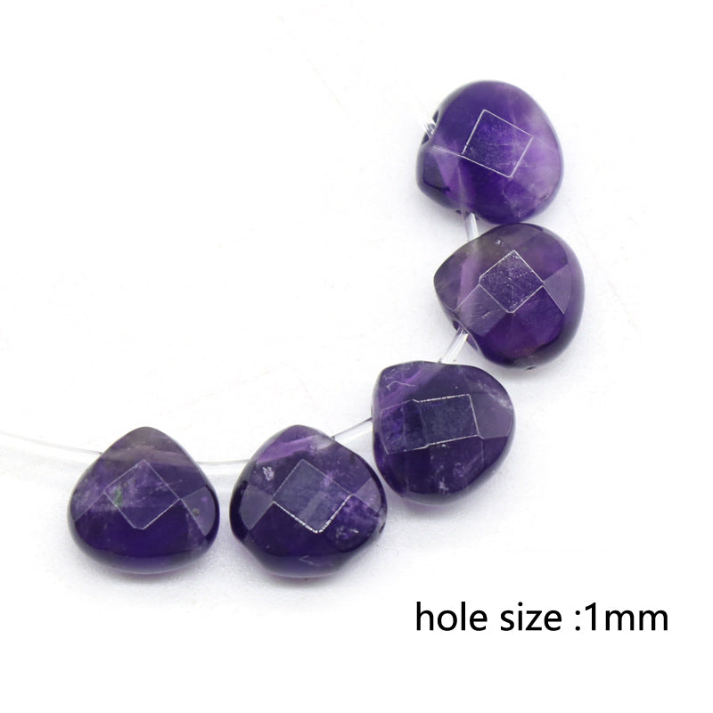 10pcs 8mm Drop Amethyst beads for jewelry making
